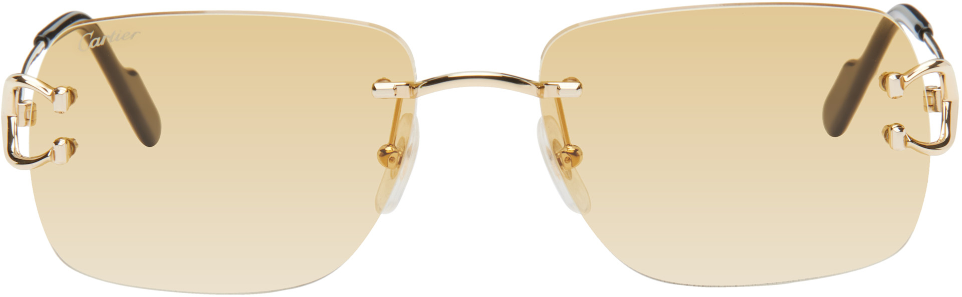 【超破格】Cartier サングラス　イエローゴールド CRESP00015 - Première de Cartier precious sunglasses - Yellow gold
