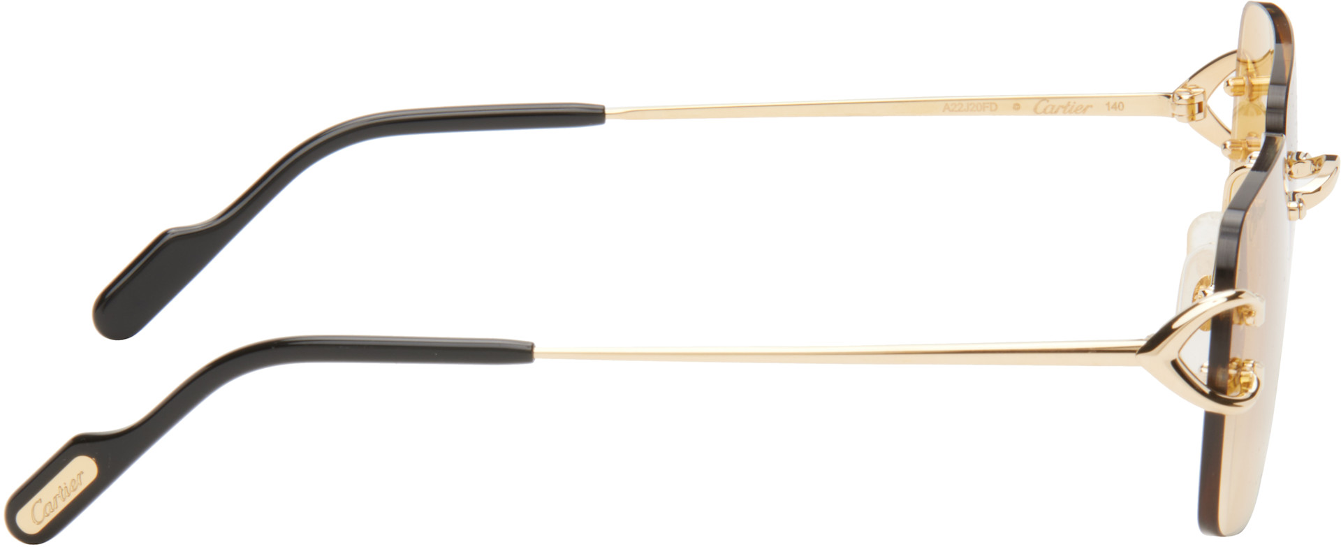 Cartier - Lunettes de soleil dorées - Classic C