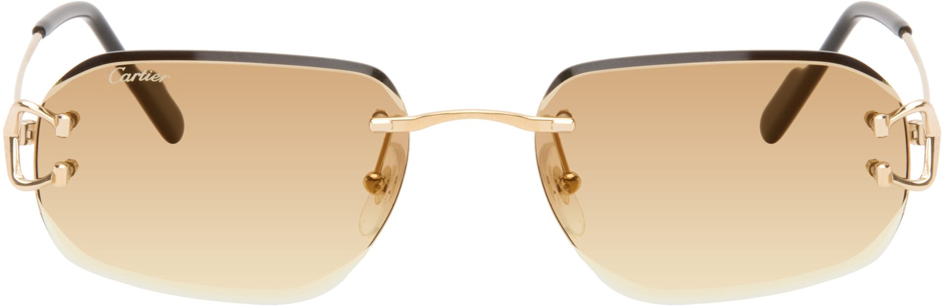 Cartier: ゴールド Classic C Motif サングラス | SSENSE 日本