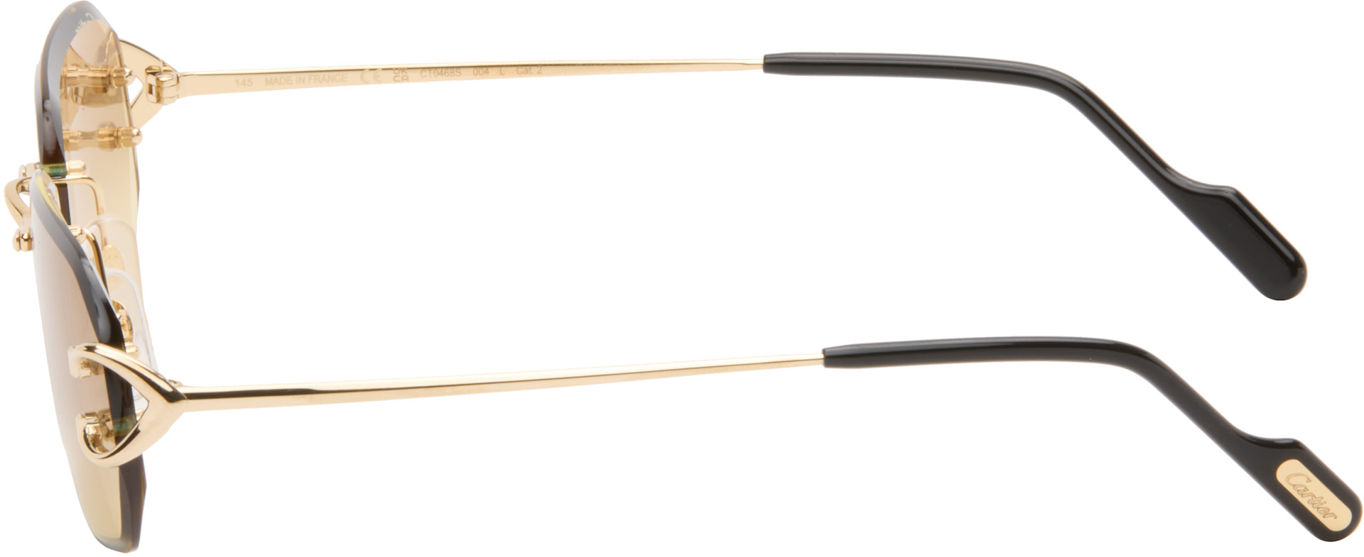Cartier: Gold Classic C Motif Sunglasses | SSENSE
