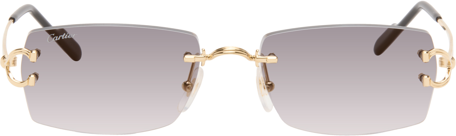 Cartier: ゴールド Classic C Motif サングラス | SSENSE 日本