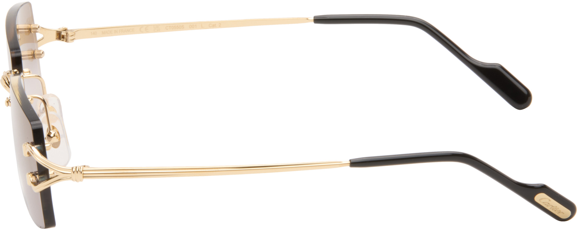 Cartier - Lunettes de soleil dorées - Classic C