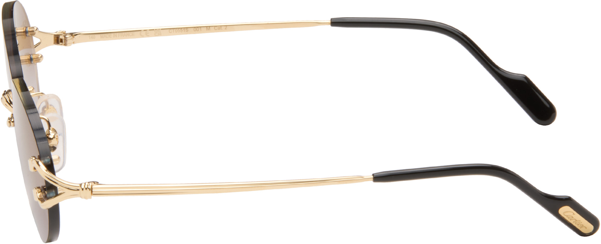 Cartier - Lunettes de soleil dorées - Classic C