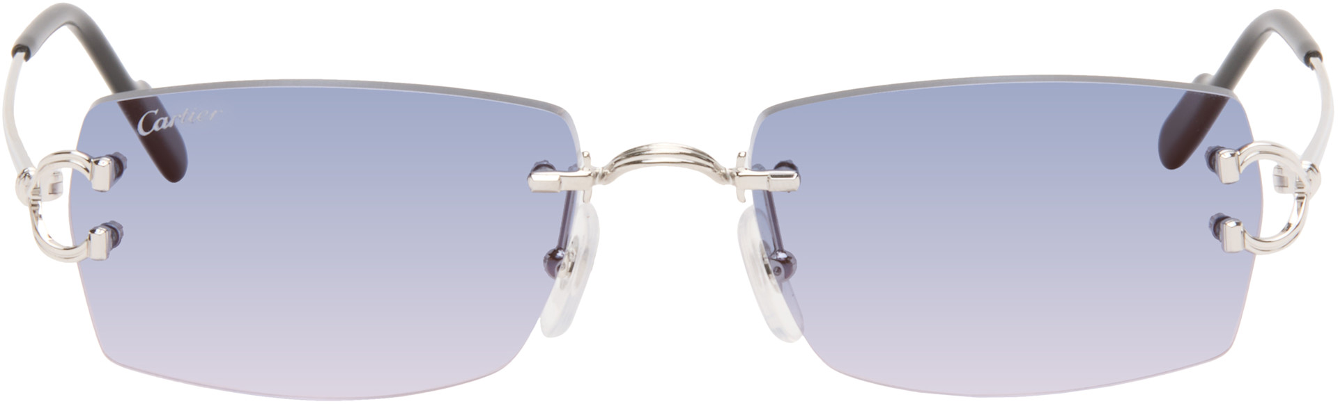 Cartier - Lunettes de soleil argentées - Classic C