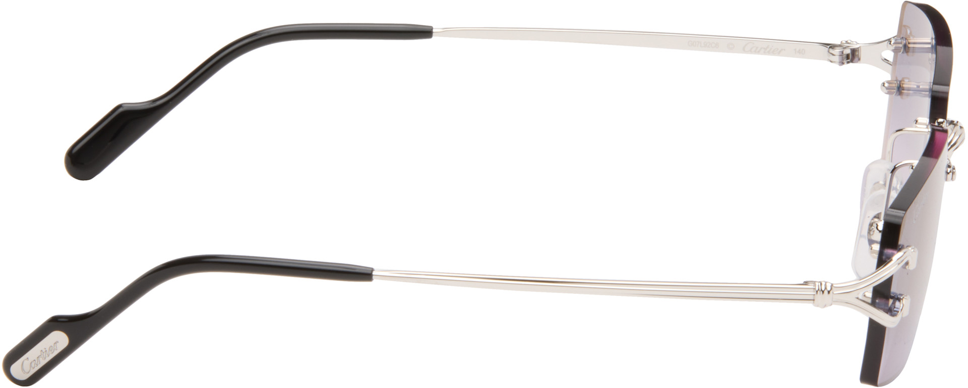Cartier - Lunettes de soleil argentées - Classic C