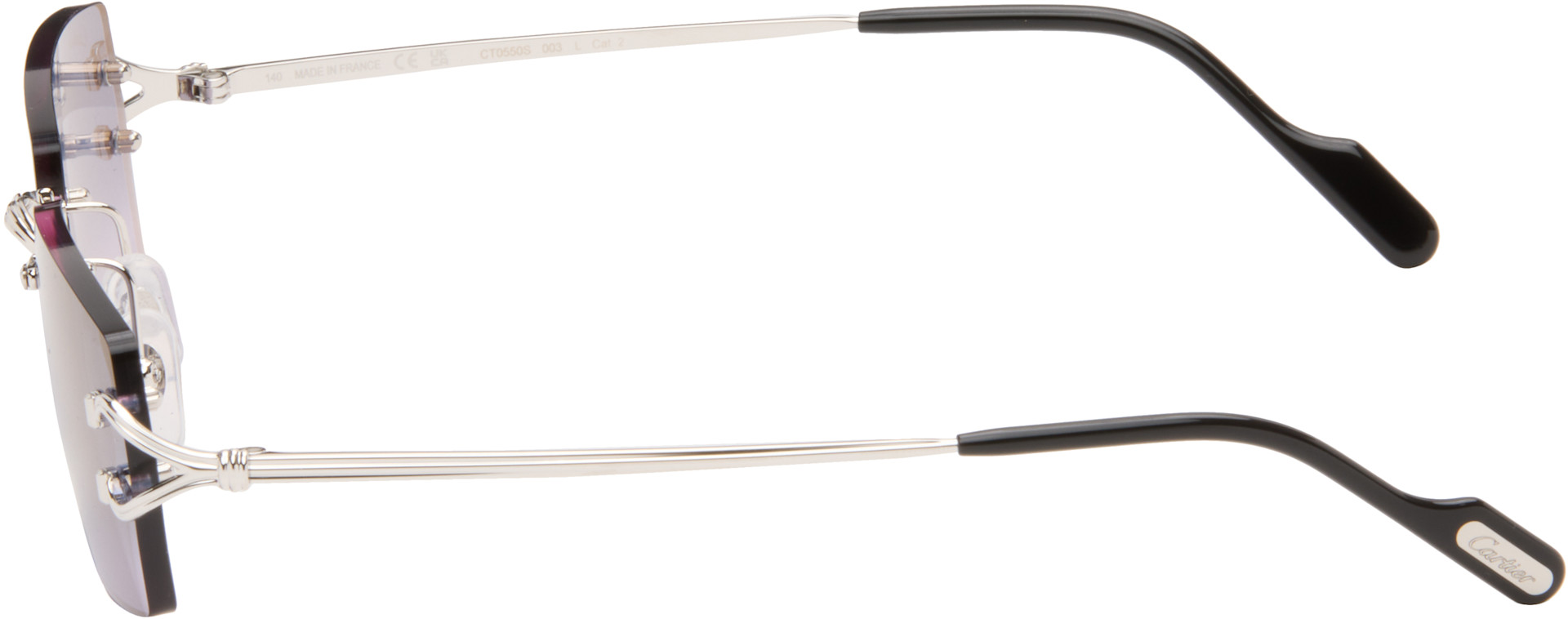 Cartier - Lunettes de soleil argentées - Classic C