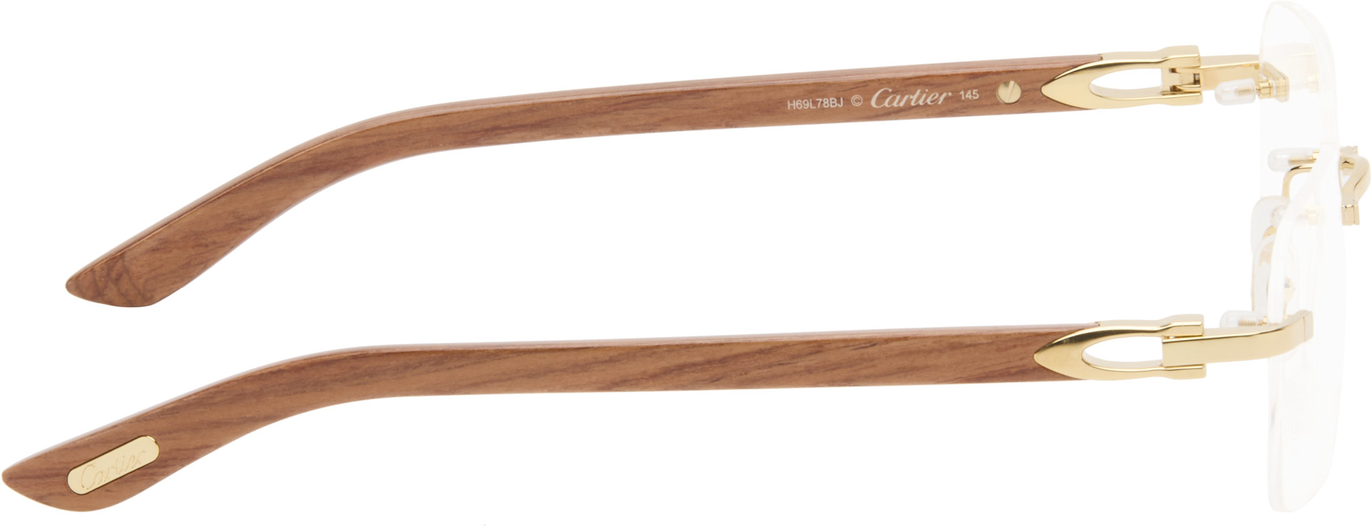 Cartier: ゴールド＆ブラウン Elongated 