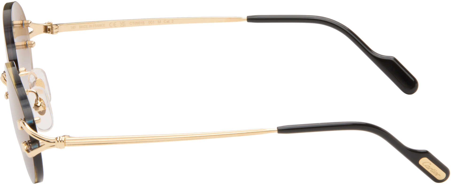 Cartier: Gold Classic C Motif Sunglasses | SSENSE