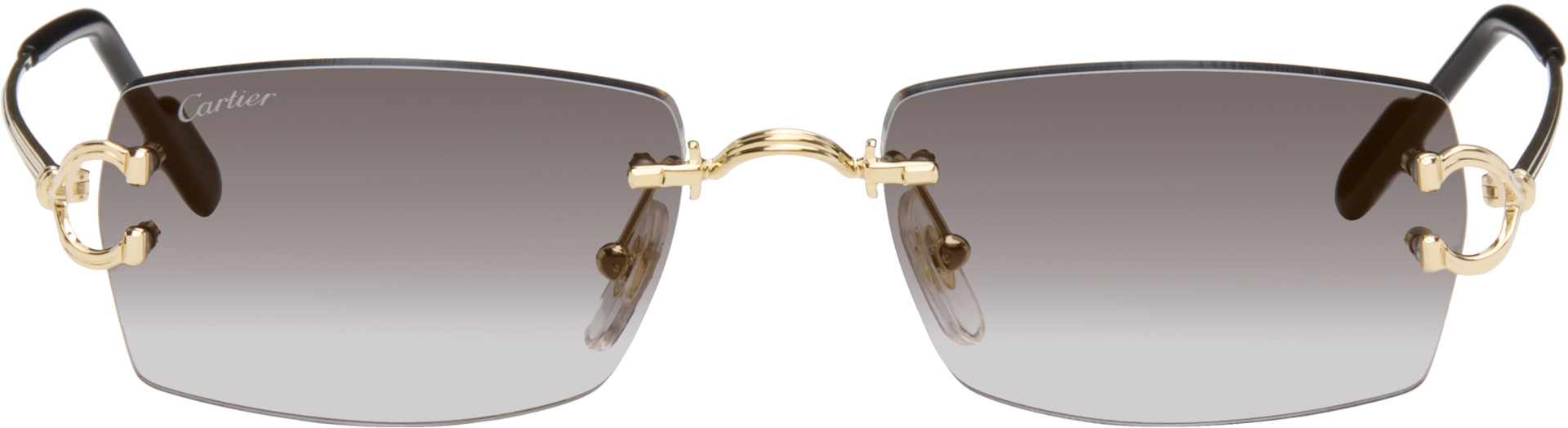 Cartier: ゴールド 'Classic C de Cartier' サングラス | SSENSE 日本