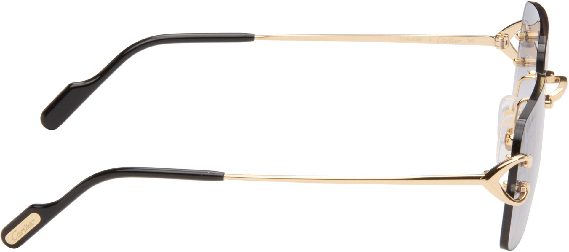 Cartier: Gold Classic C Motif Sunglasses | SSENSE