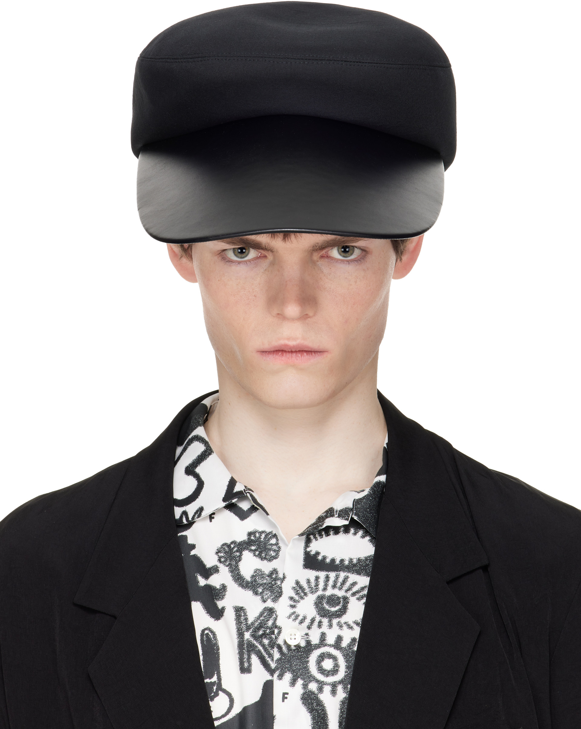 帽子 comme des garcons homme plus 25aw hizume Comme des Garçons Homme Plus: Black Hizume Edition Faux-Leather