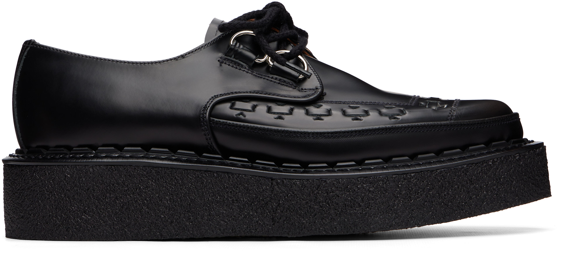 靴 CASH CA X E COX D-RING GIBSON BROGU Comme des Garçons Homme Plus: ブラック George Coxエディション D