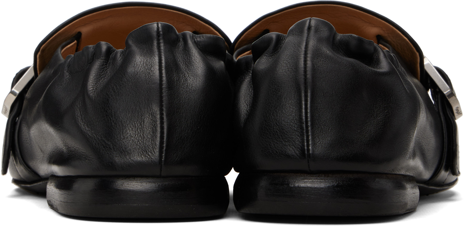 Marsèll: Black Mandolo Leather Loafers | SSENSE