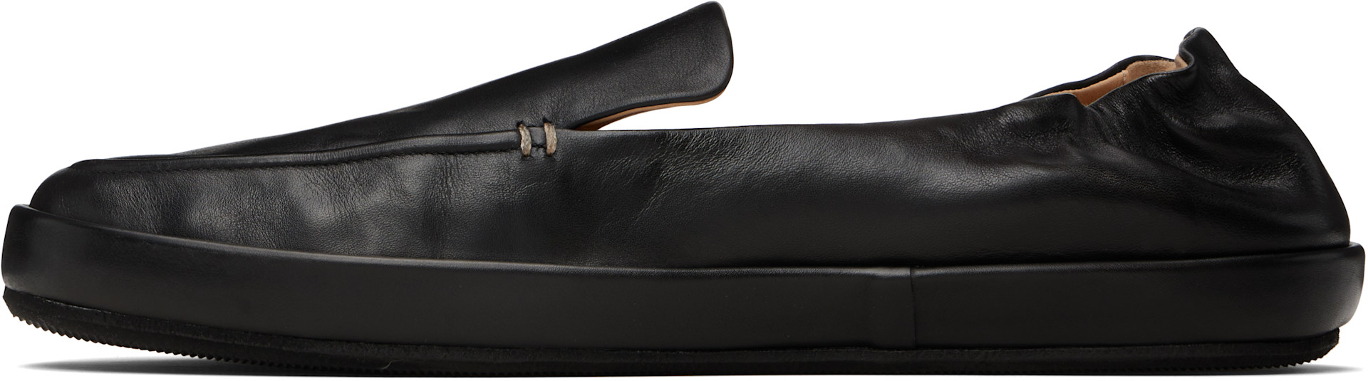 Marsèll - Black Scatopelle Leather Loafers