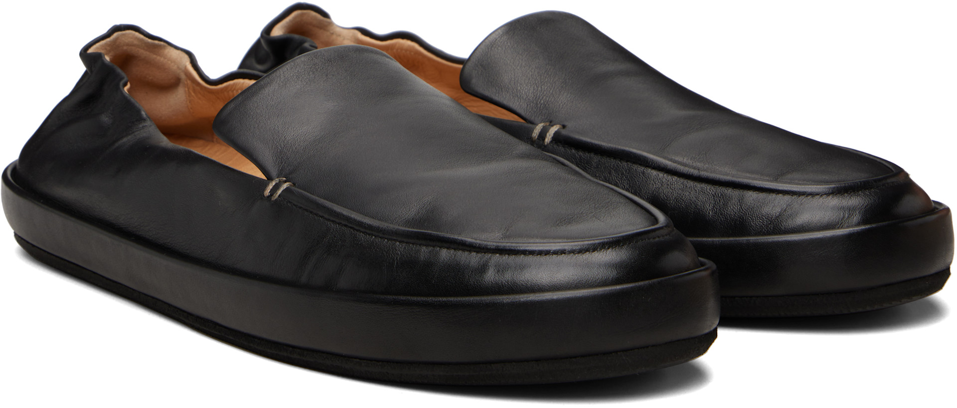 Marsèll - Black Scatopelle Leather Loafers