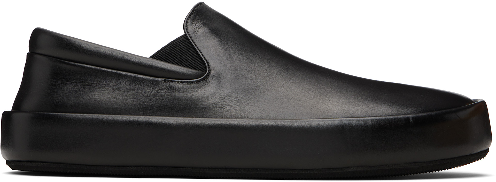 Marsèll - Black Cassapelle Leather Slip-on Sneakers