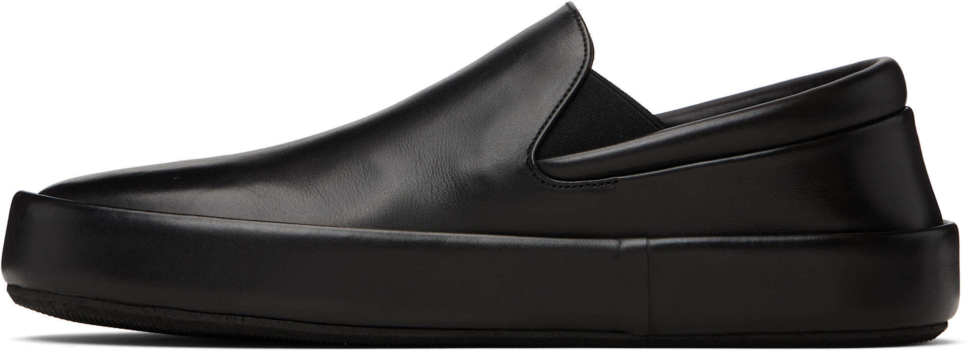 Marsèll - Black Cassapelle Leather Slip-on Sneakers