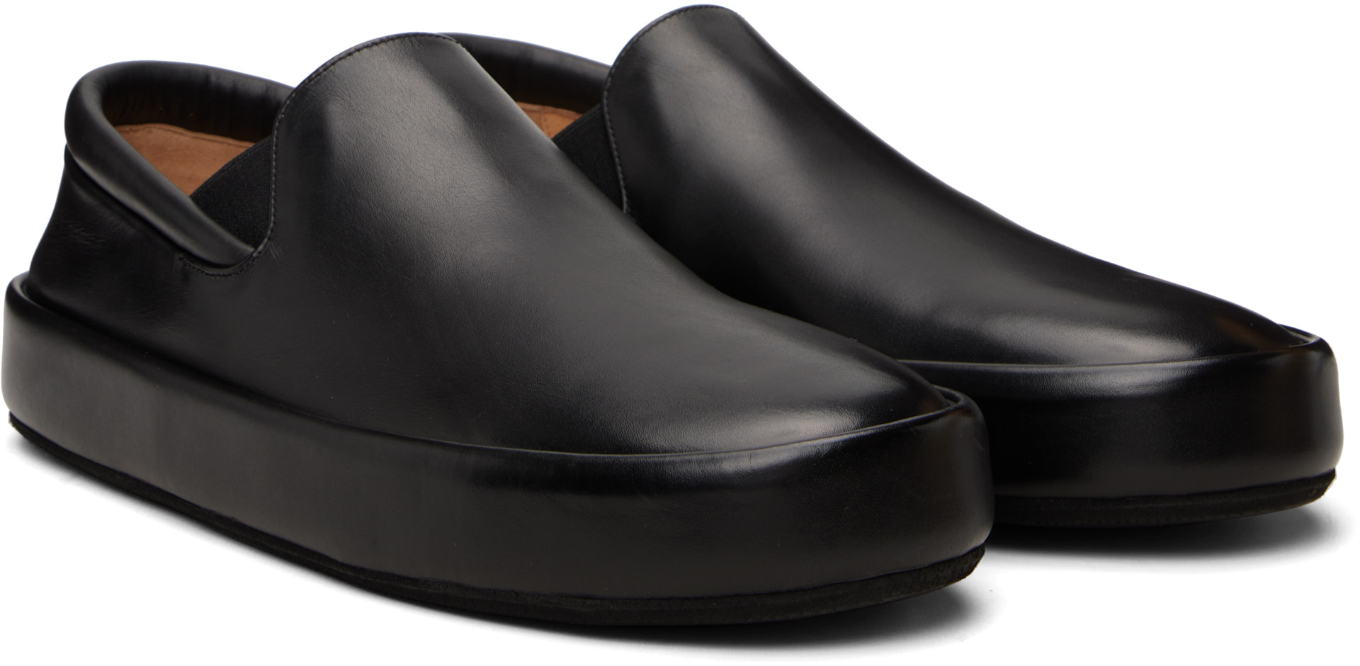 Marsèll - Black Cassapelle Leather Slip-on Sneakers