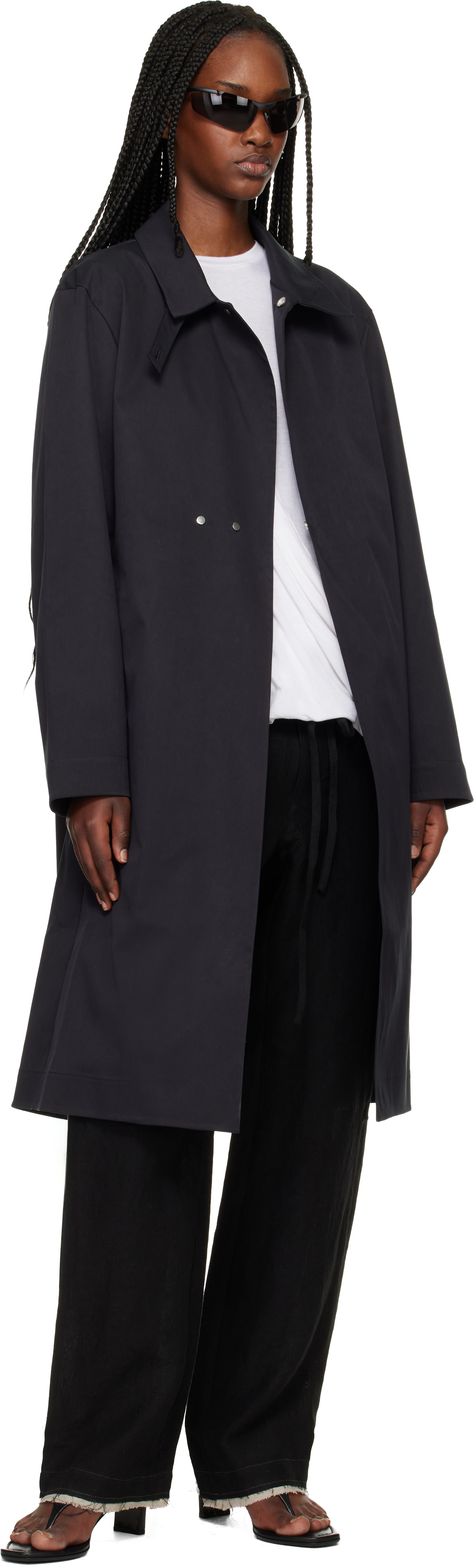 POST ARCHIVE FACTION (PAF): Black Drifter Single Trousers | SSENSE