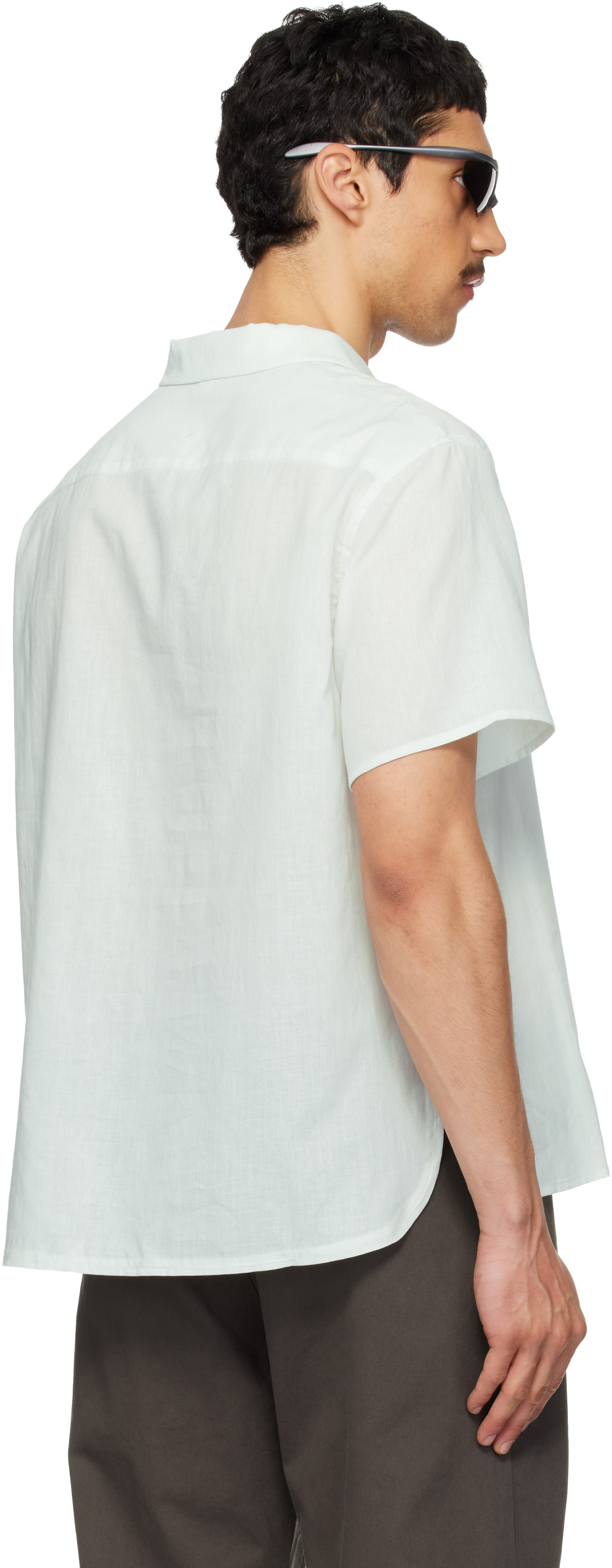 POST ARCHIVE FACTION (PAF): Blue Vacation Archive Shirt | SSENSE