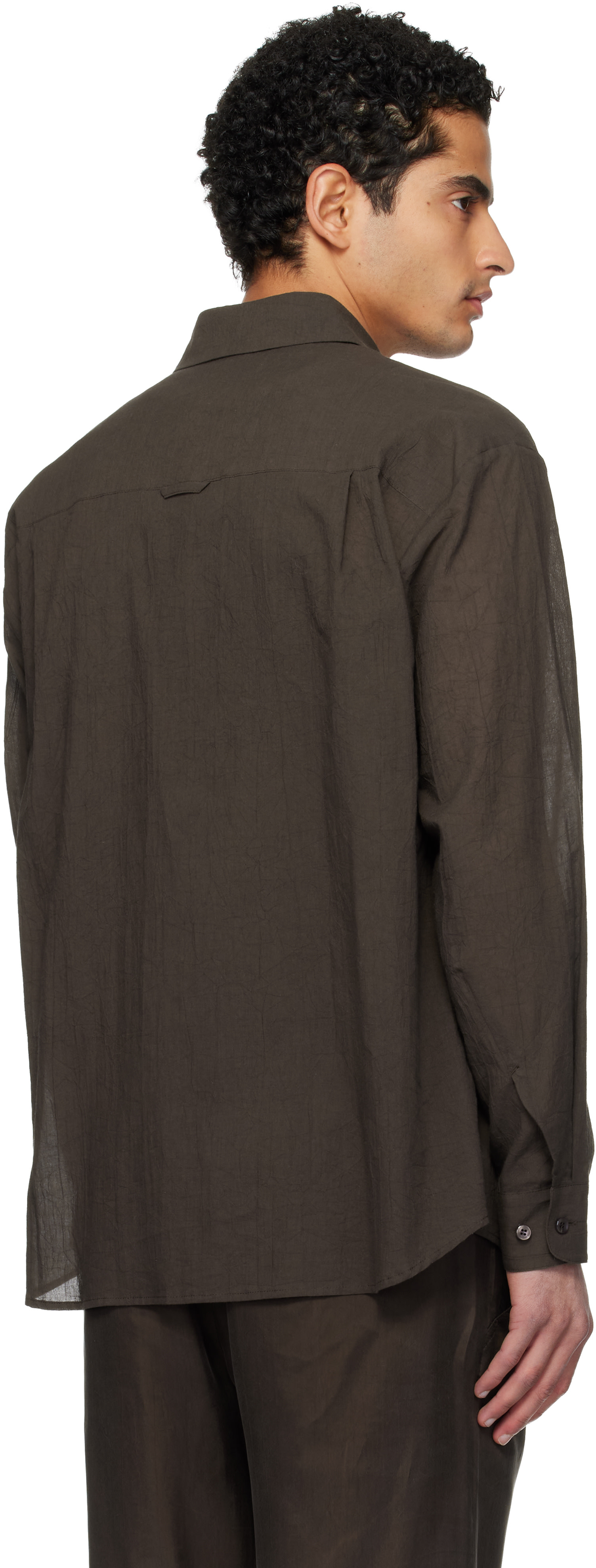 POST ARCHIVE FACTION (PAF): Brown Archive Shirt | SSENSE