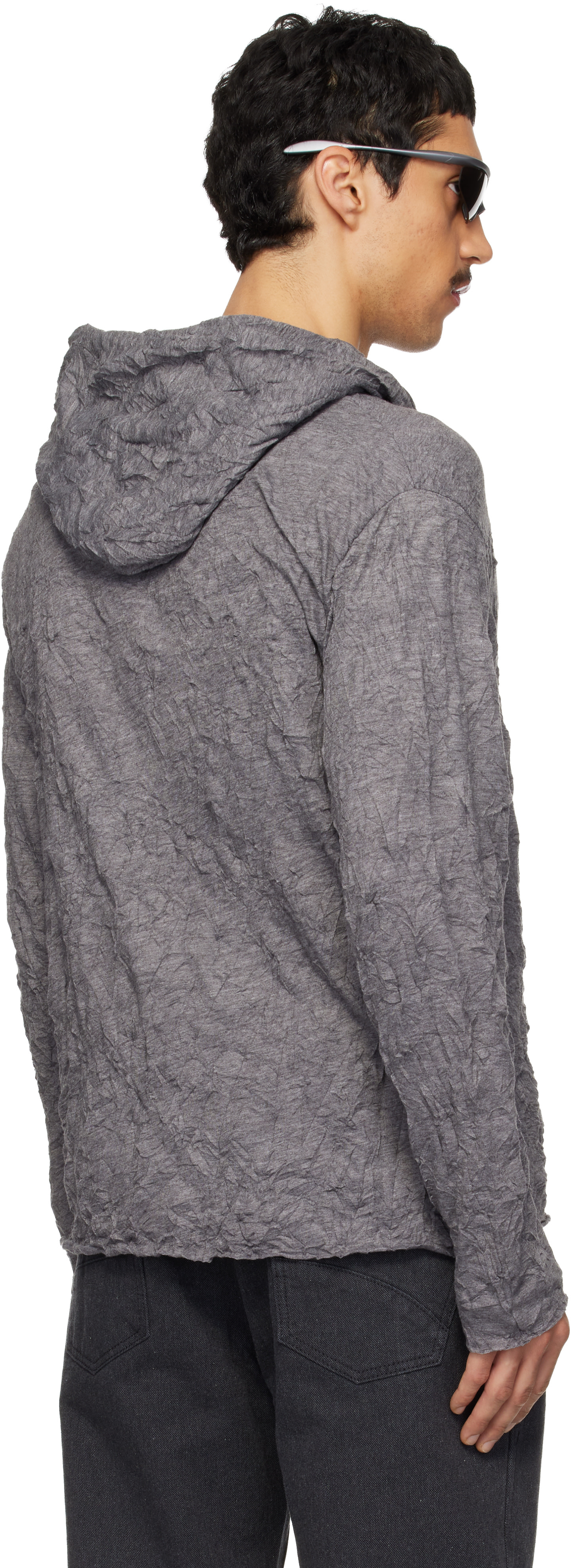 POST ARCHIVE FACTION (PAF) - Pull à capuche gris à glissière
