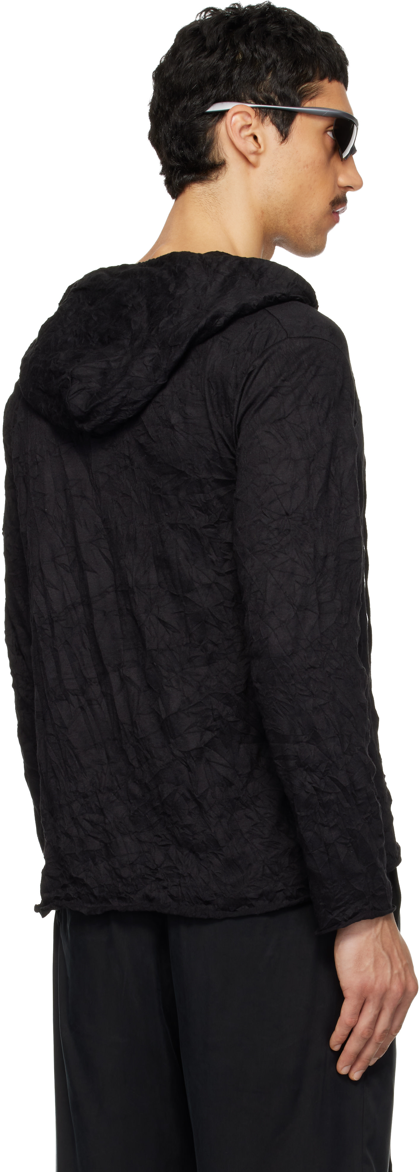 POST ARCHIVE FACTION (PAF) - Pull à capuche noir à glissière