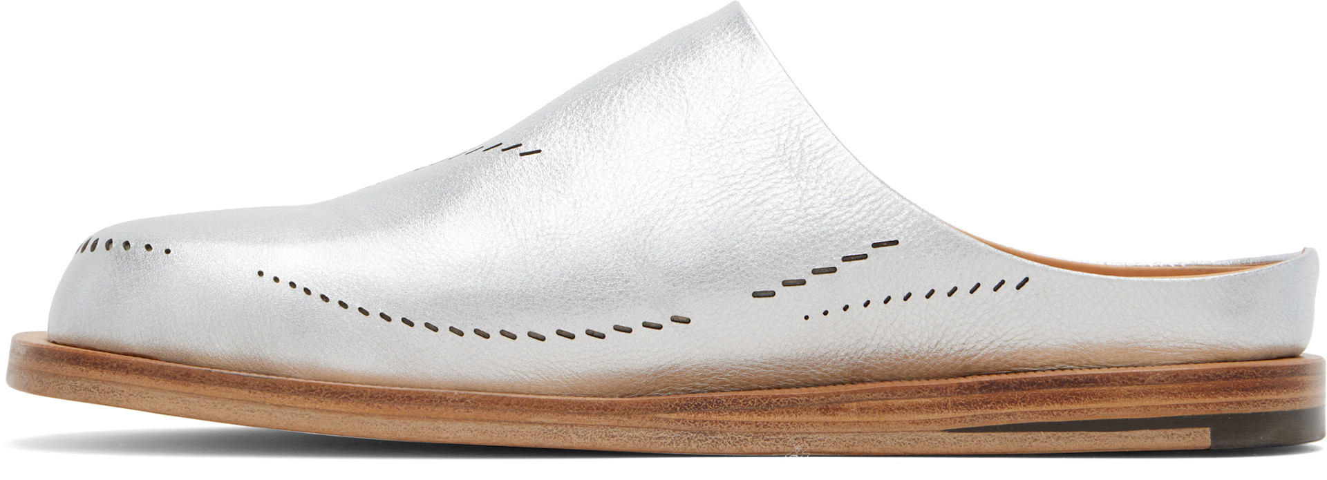 POST ARCHIVE FACTION (PAF): Silver Breath Slides | SSENSE