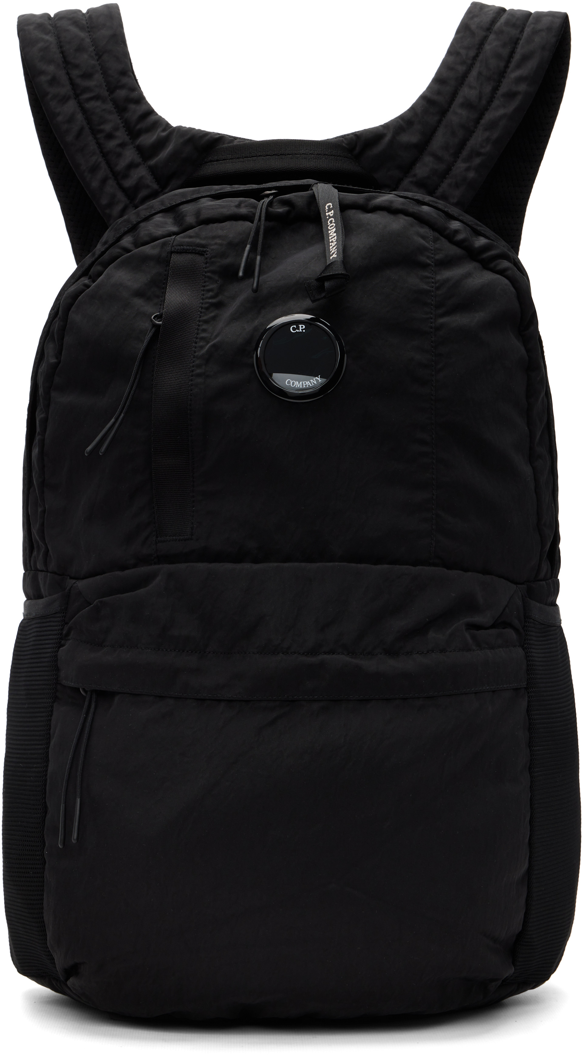 C.P. Company: Black Nylon B Backpack | SSENSE Canada