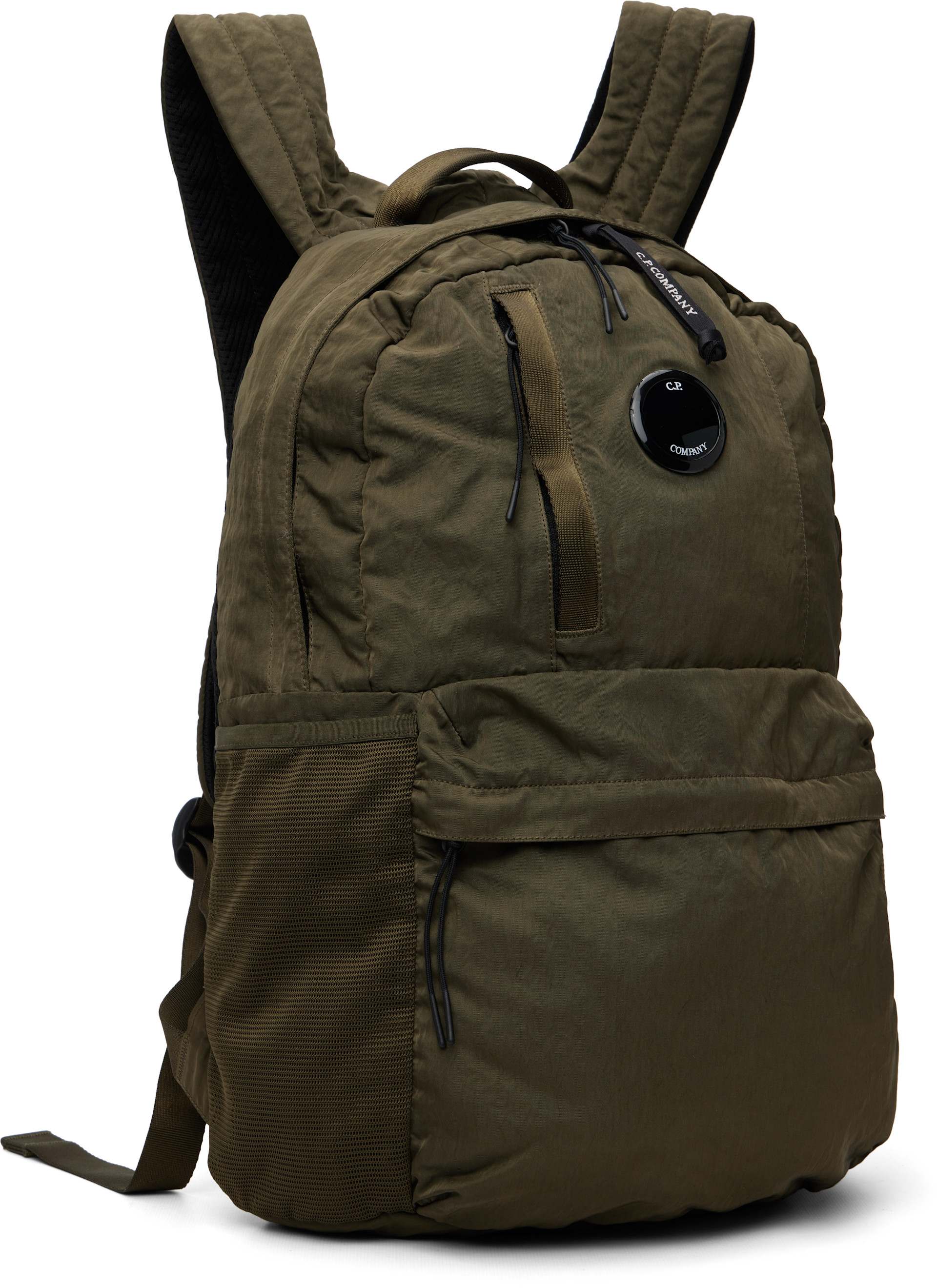 C.P. Company: Khaki Nylon B Backpack | SSENSE