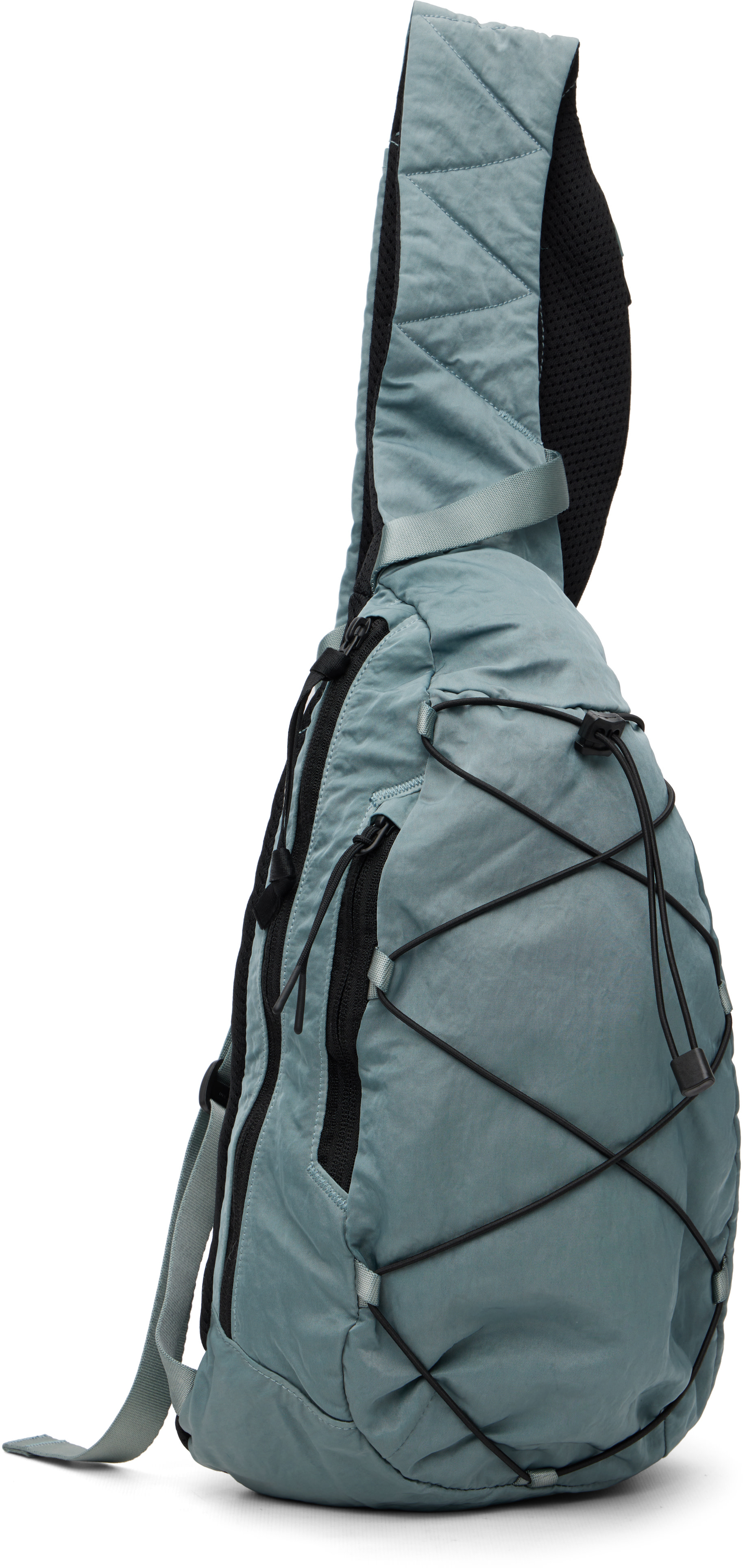 C.P. Company: Blue Nylon B Crossbody Backpack | SSENSE Spain