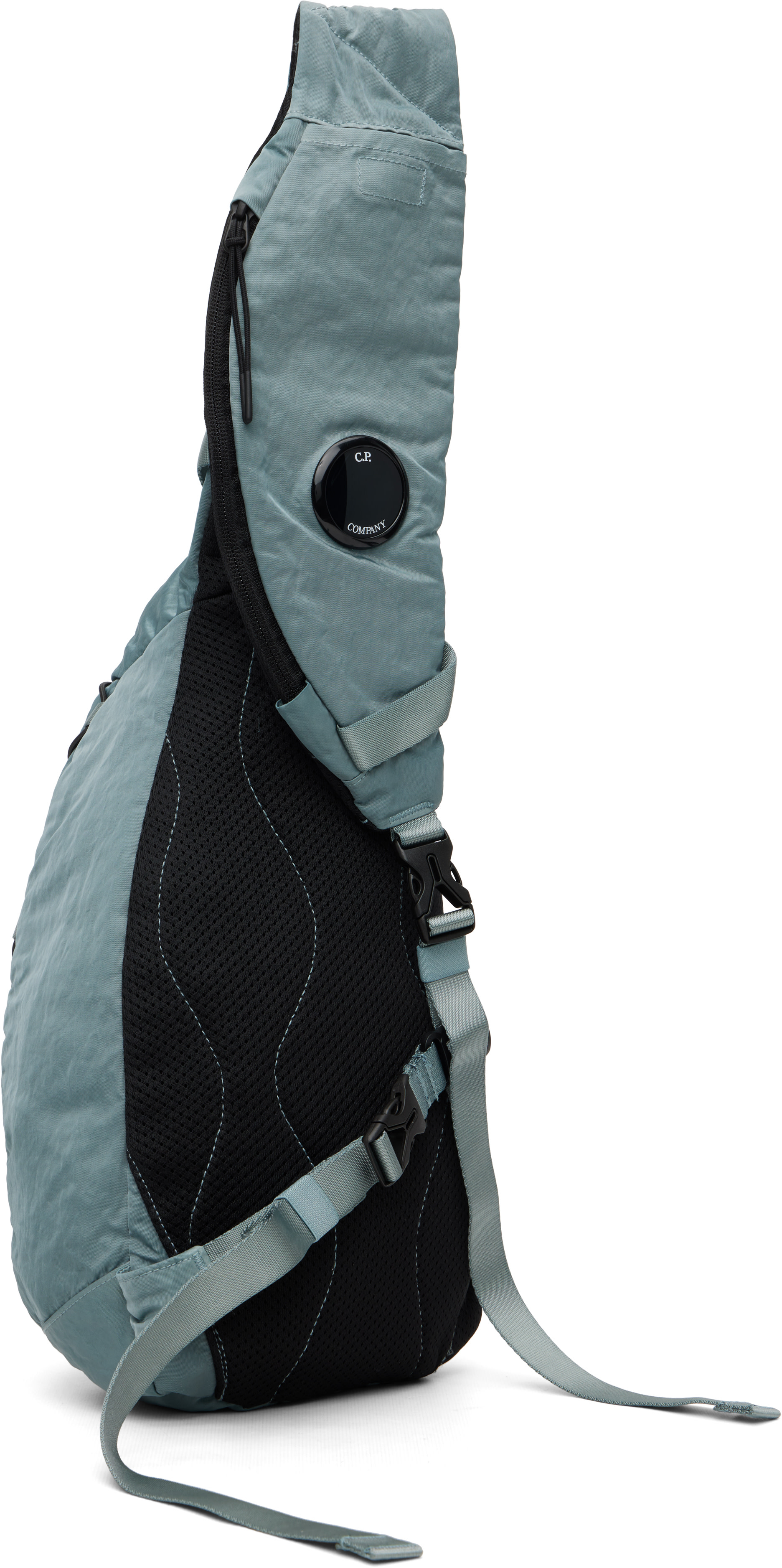 C.P. Company: Blue Nylon B Crossbody Backpack | SSENSE Canada