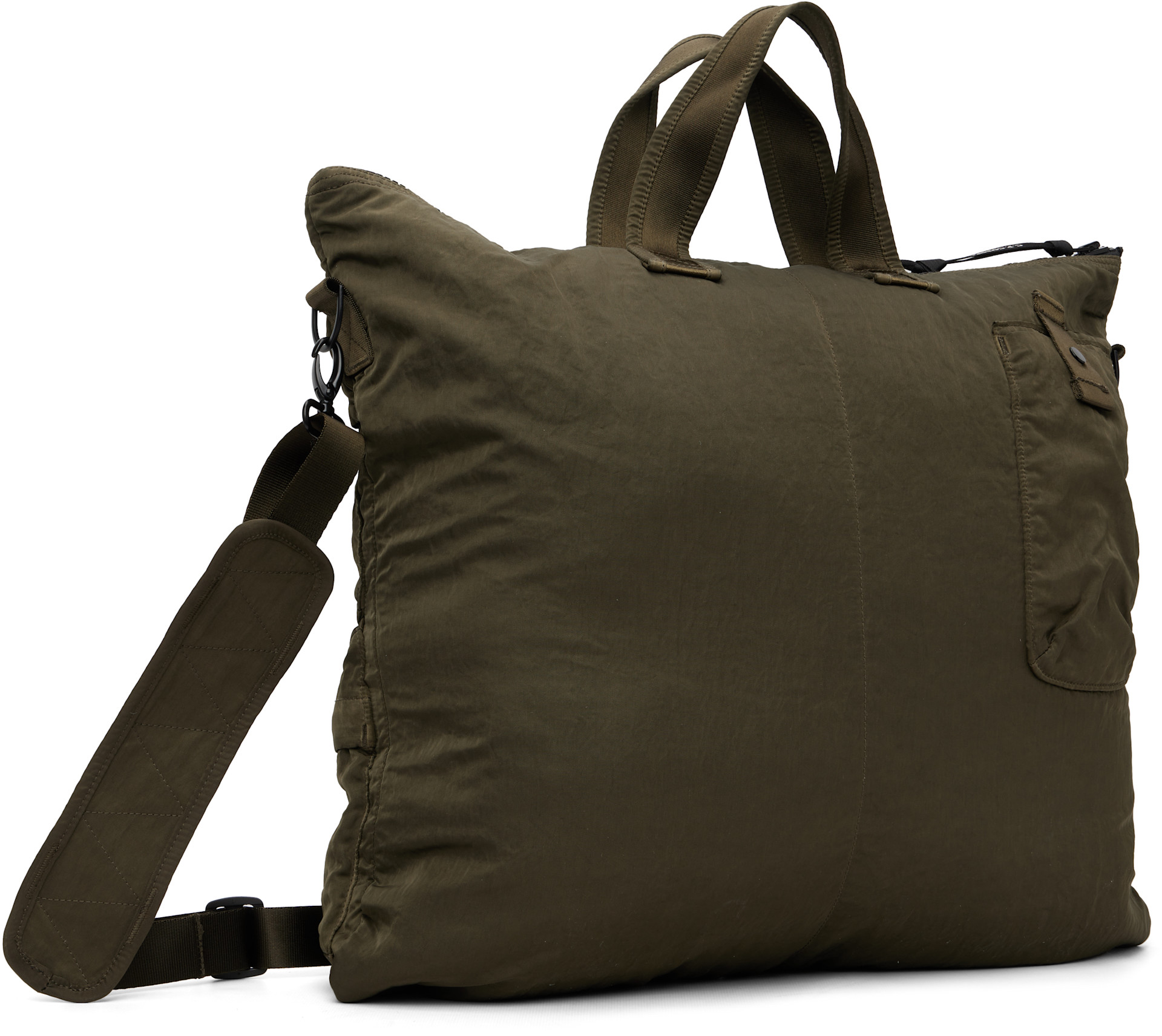 C.P. COMPANY ナイロンバック　オリーブ C.P. Company: カーキ Nylon B トートバッグ | SSENSE 日本