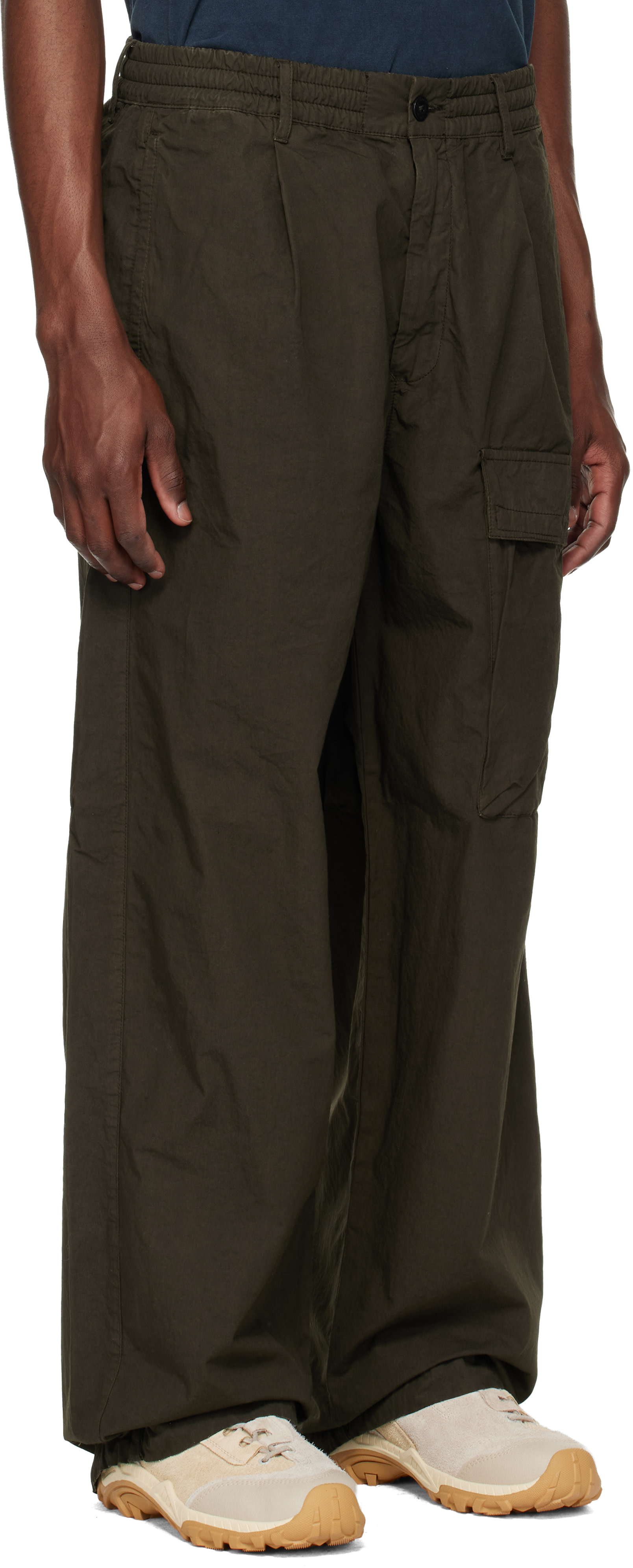 パンツ C.P. Company MICROREPS BOXY CARGO P C.P. Company Micro-Reps Boxy Cargo Lens Pants Black