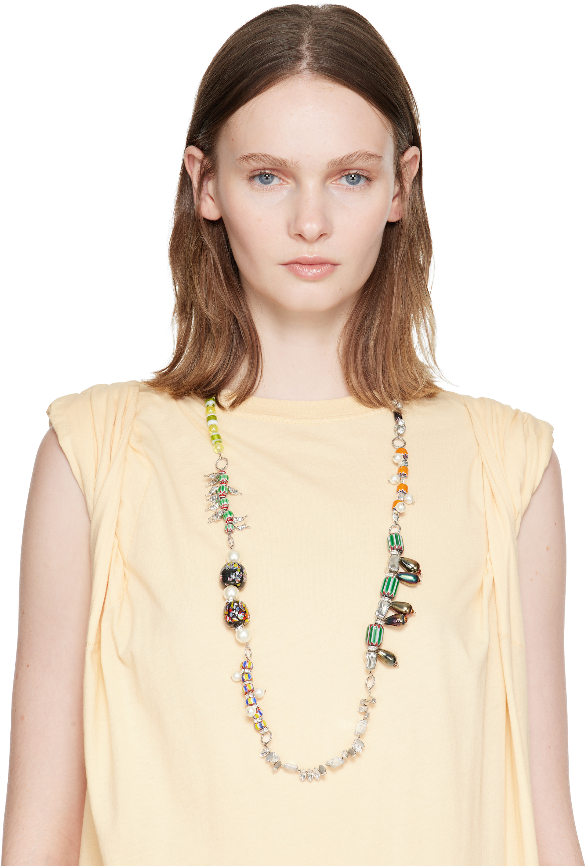 Dries Van Noten - Collier à breloques en dentelle