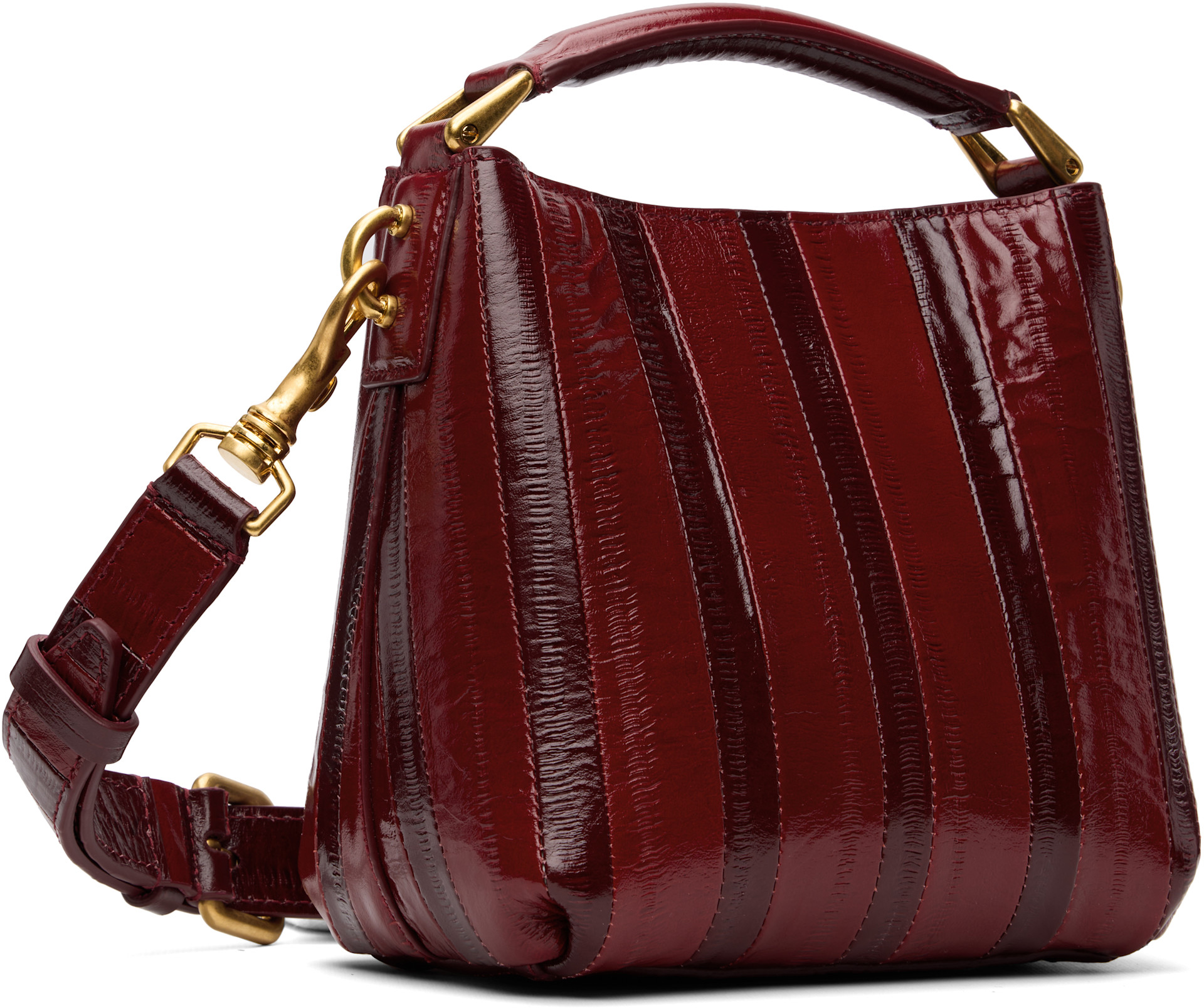 Dries Van Noten: Red Small Leather Crossbody Bag | SSENSE