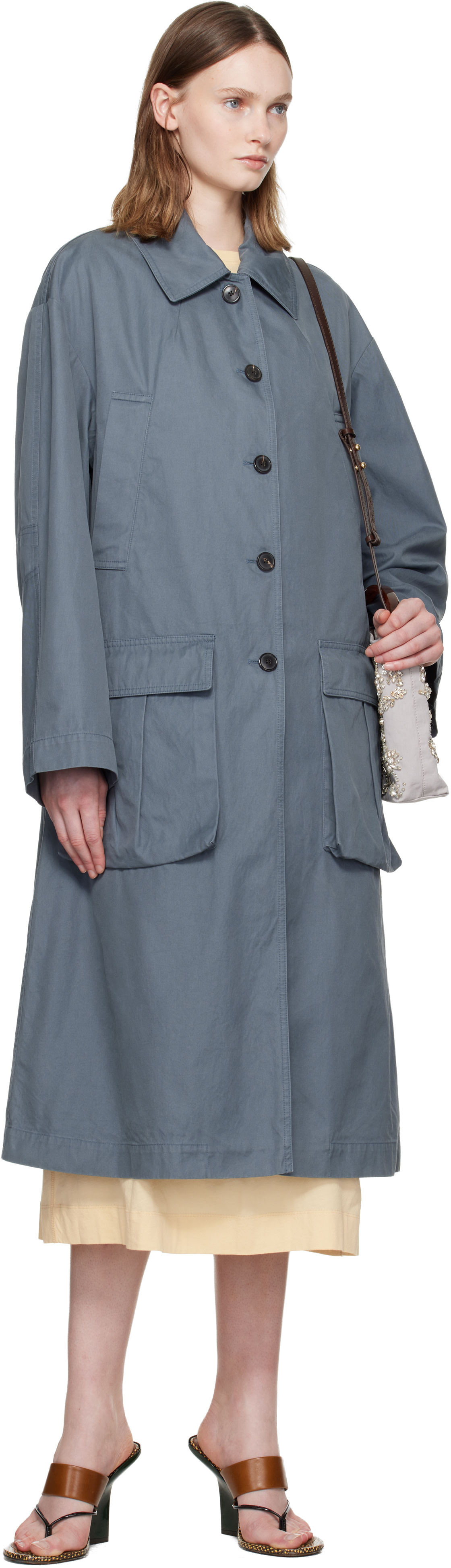 Dries Van Noten - Micro sac gris à ornements