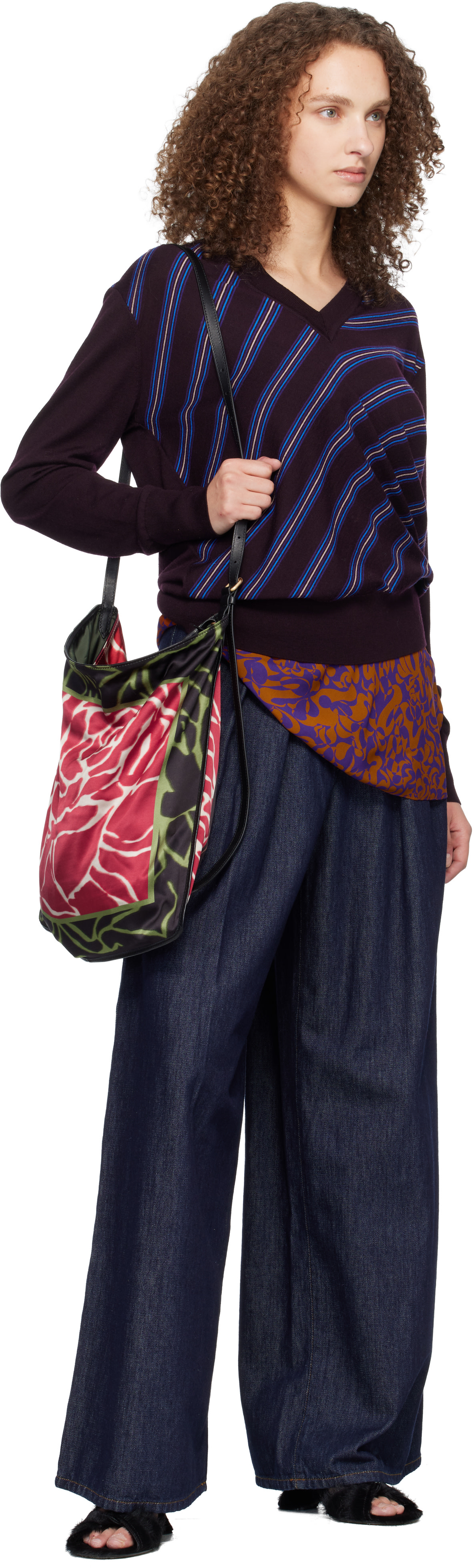 Dries Van Noten: Multicolor Small Scarf Tote | SSENSE