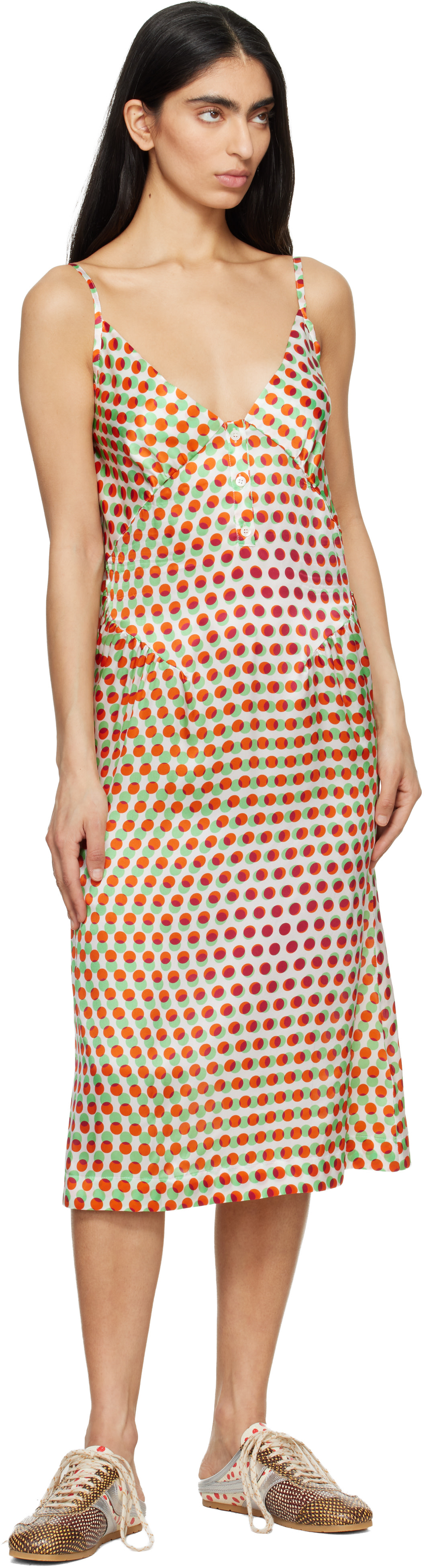 dries van noten dress Printed silk - Autumn-Winter Women statement dress with bold color and sophisticated tailoring for standout occasions. Draped gown