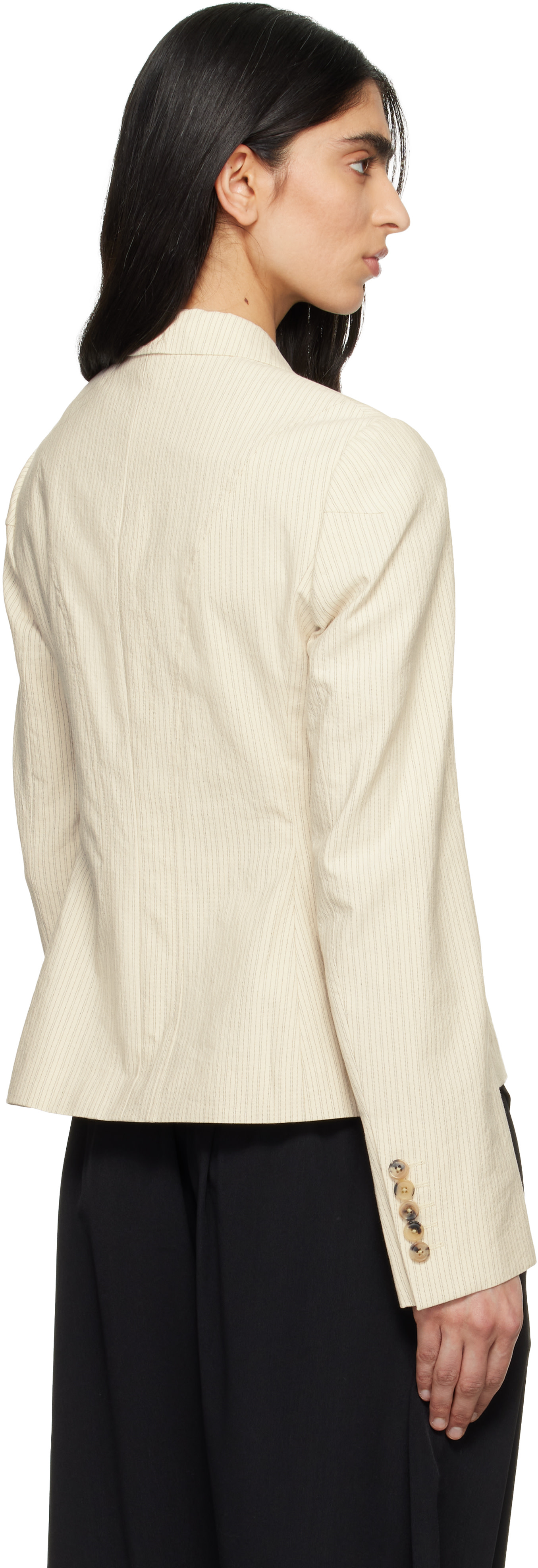 Dries Van Noten - Veston ajusté blanc cassé