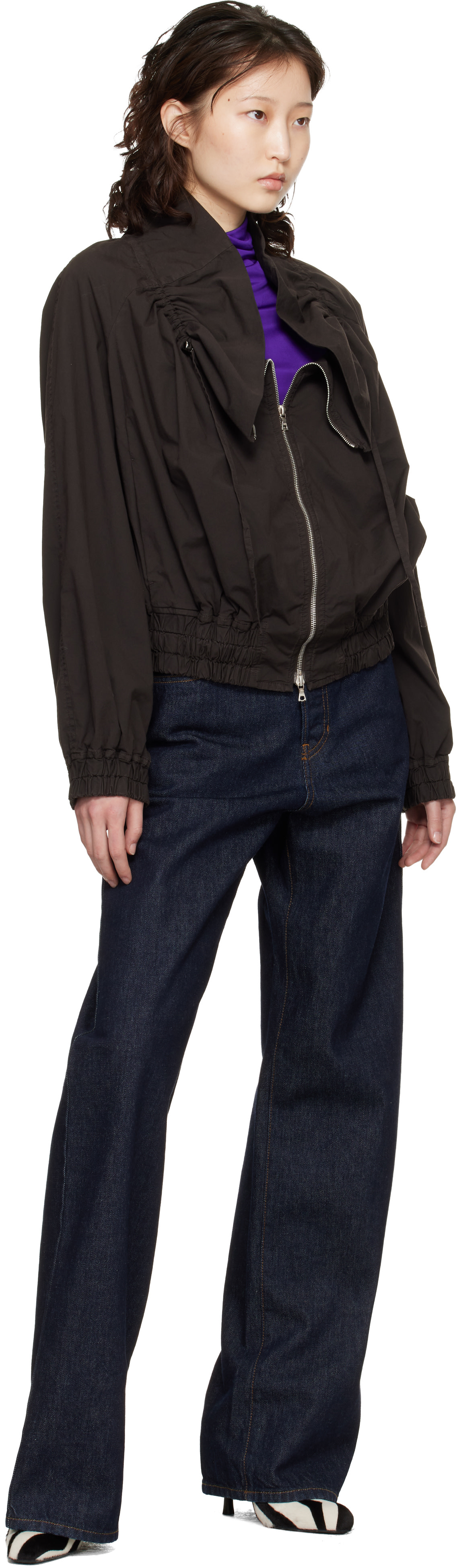 Dries Van Noten: ブラウン Cocoon ボンバージャケット | SSENSE 日本