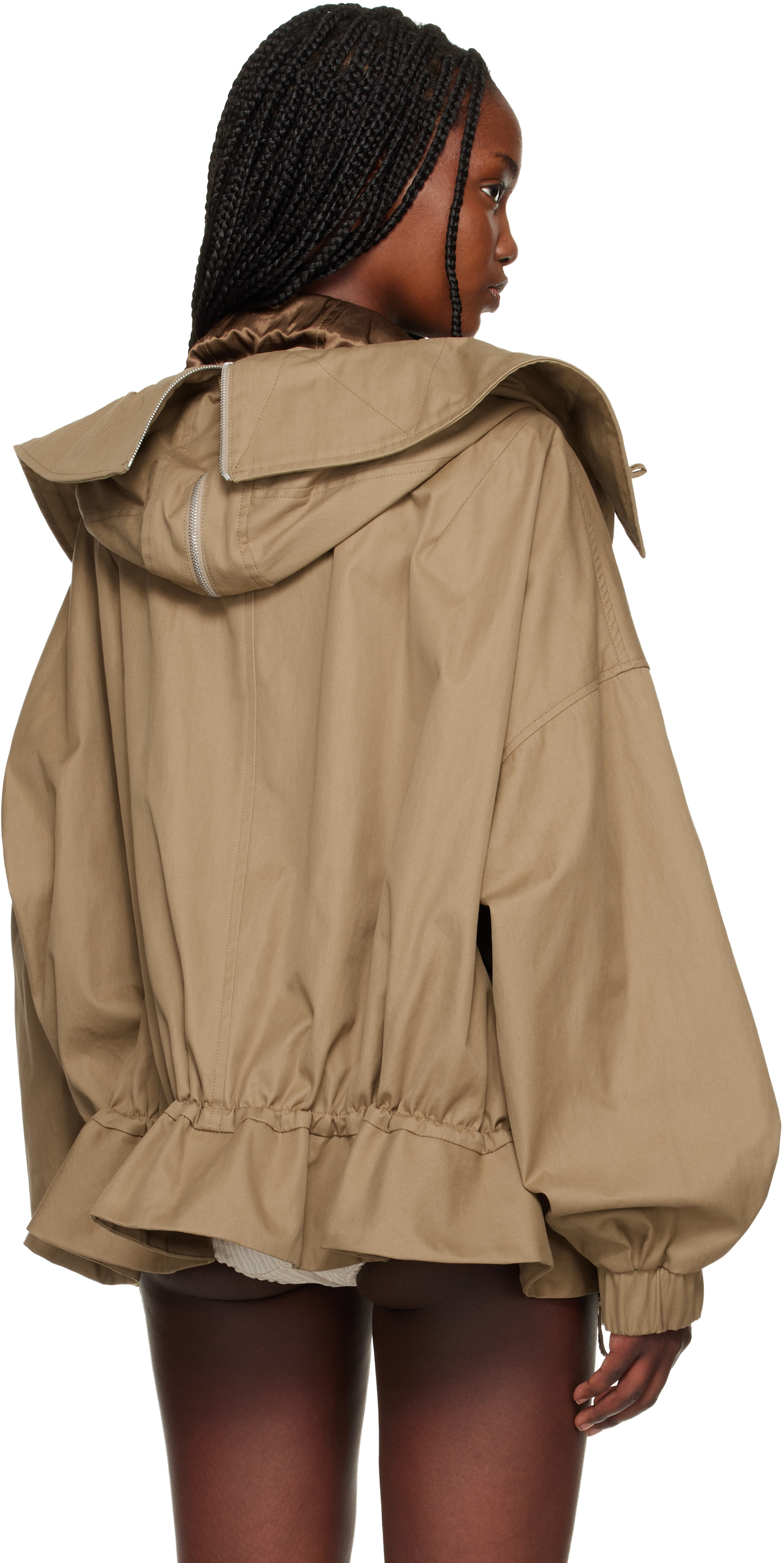 Dries Van Noten: Beige Hooded Jacket | SSENSE