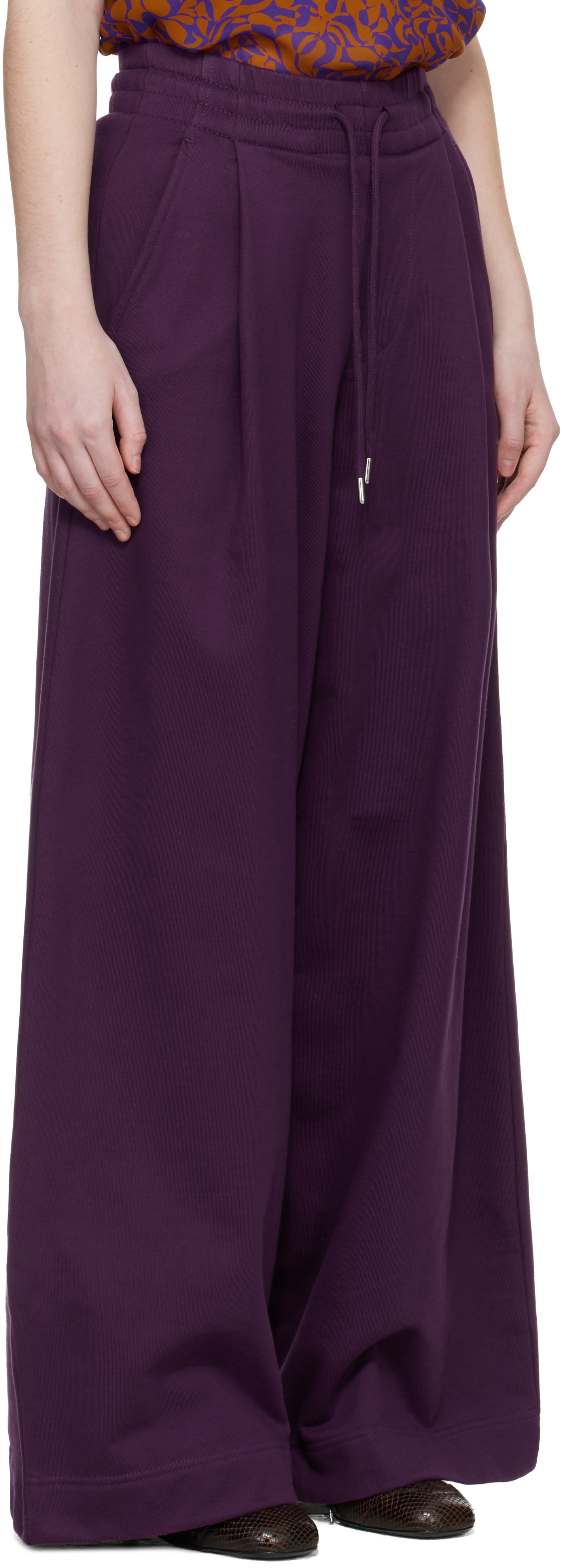 Dries Van Noten: Purple Loose Sweatpants | SSENSE