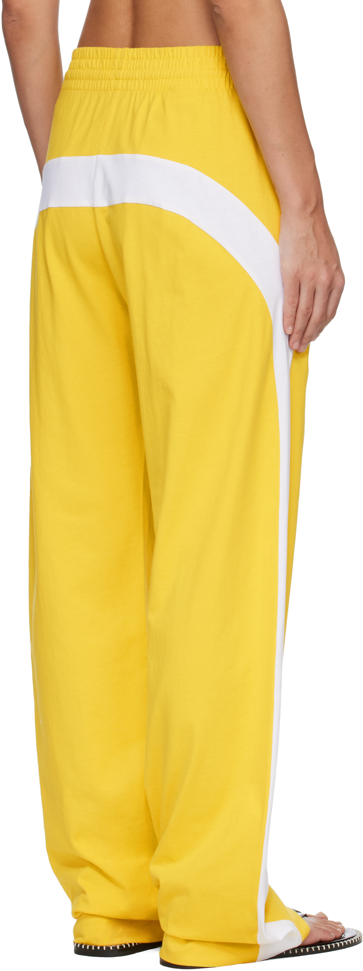 Dries Van Noten: Yellow Contrasting Trousers | SSENSE