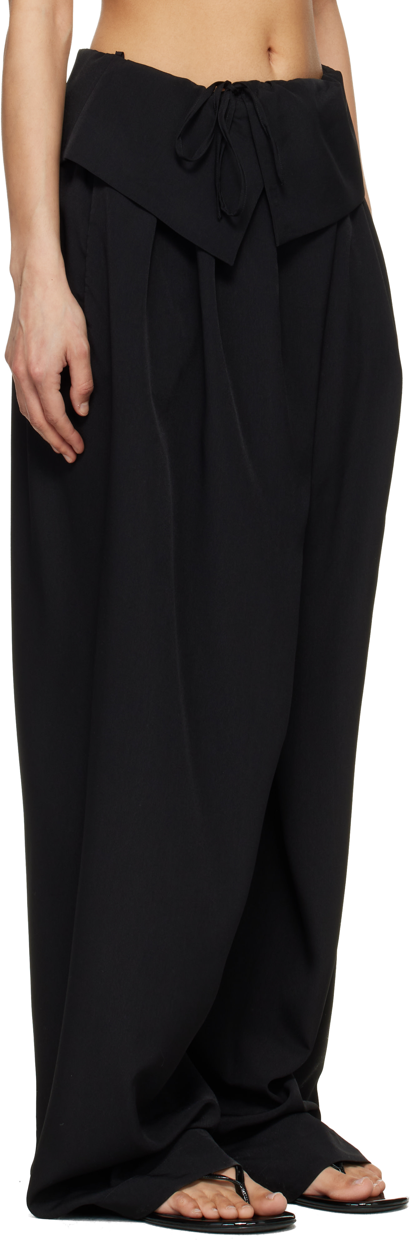 Dries Van Noten - Pantalon drapé noir