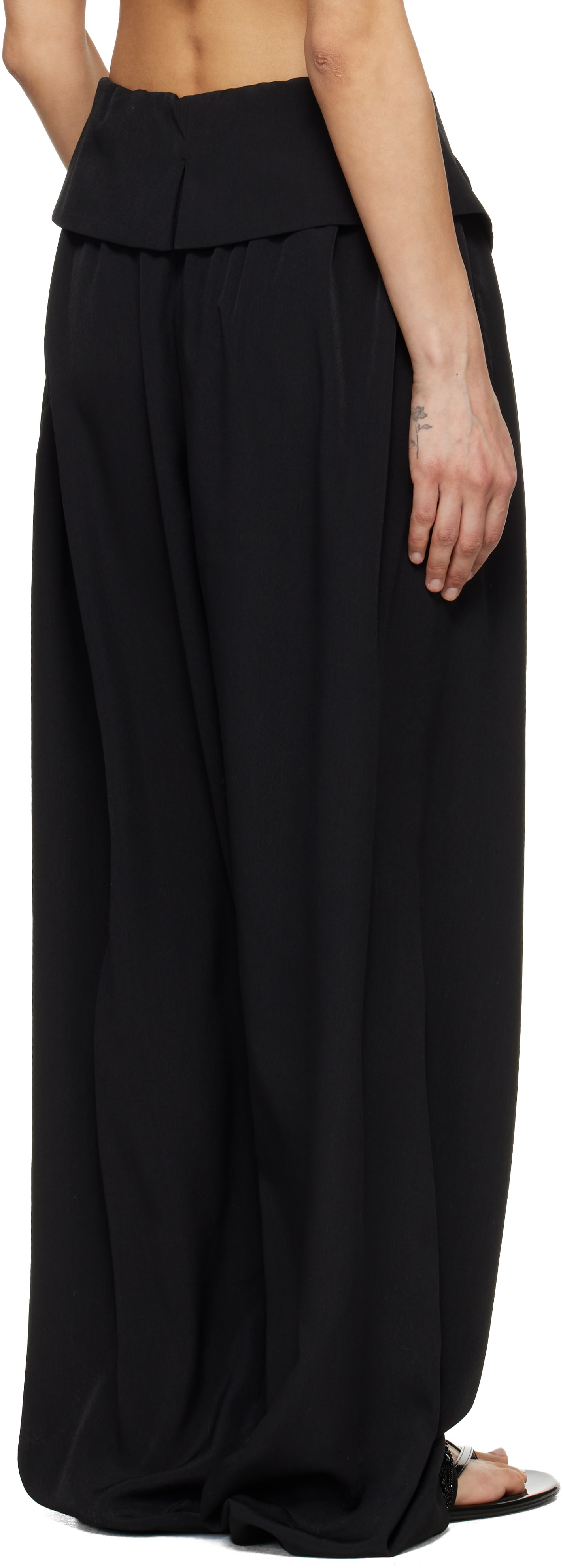 Dries Van Noten - Pantalon drapé noir