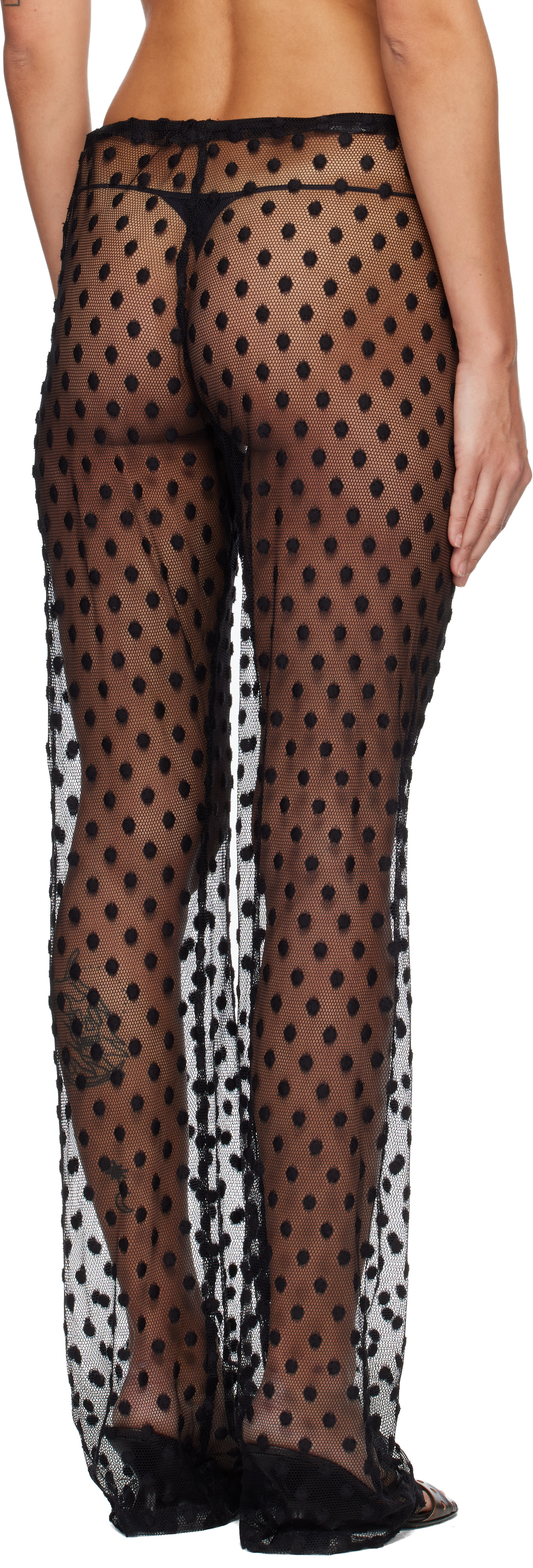 Dries Van Noten - Pantalon noir à taille élastique