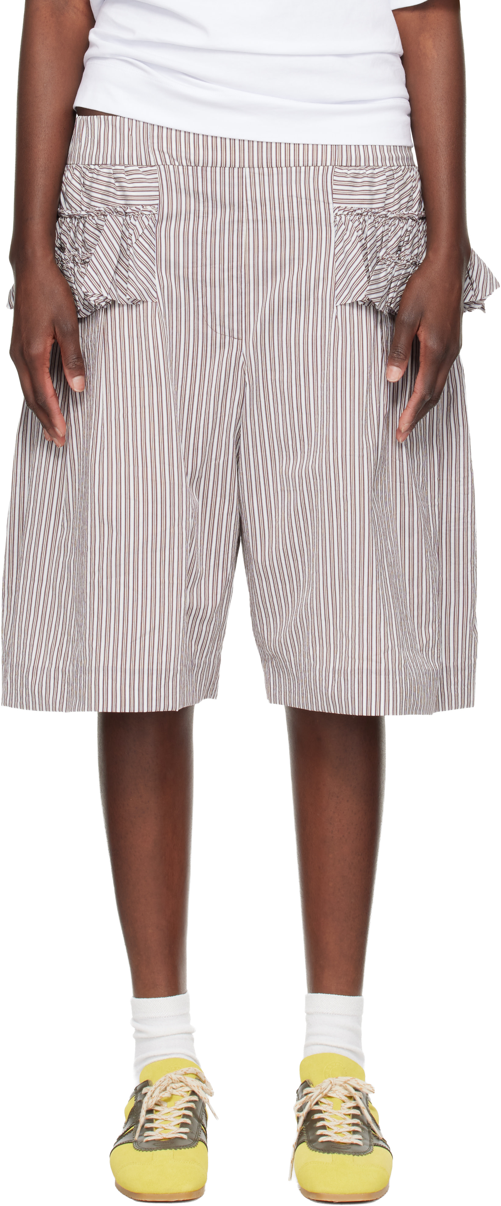 Dries Van Noten - Short multicolore à volants