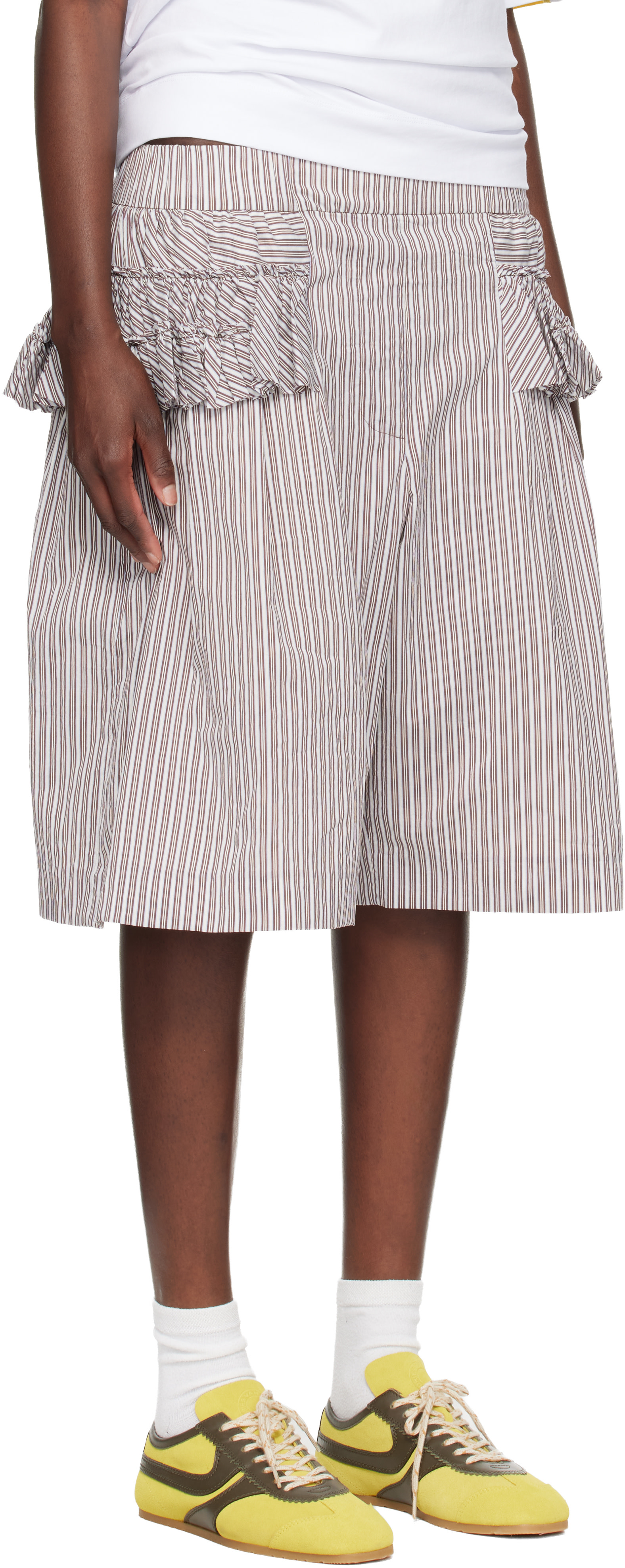 Dries Van Noten - Short multicolore à volants