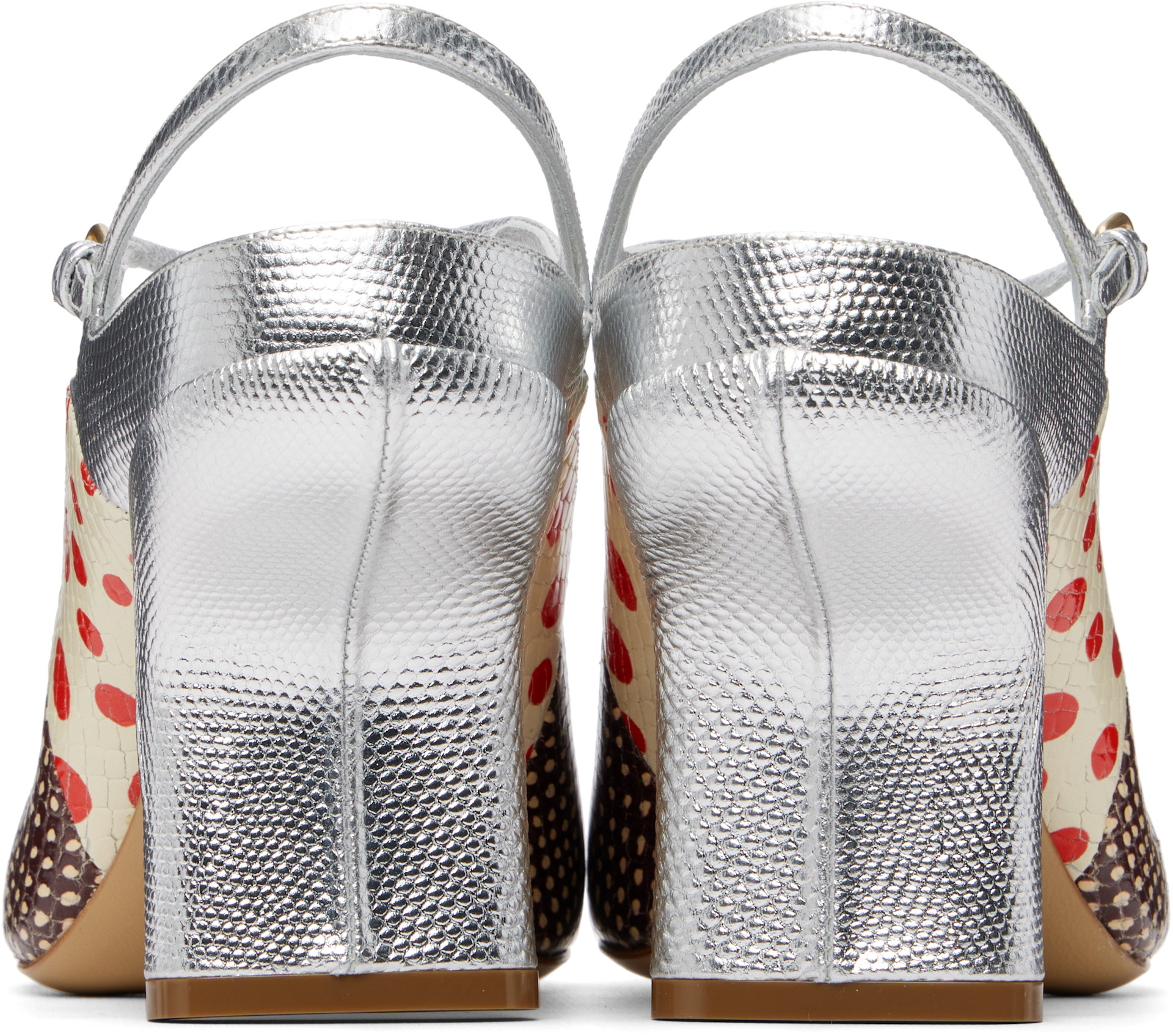 Dries Van Noten - Chaussures à talon multicolores à patchwork